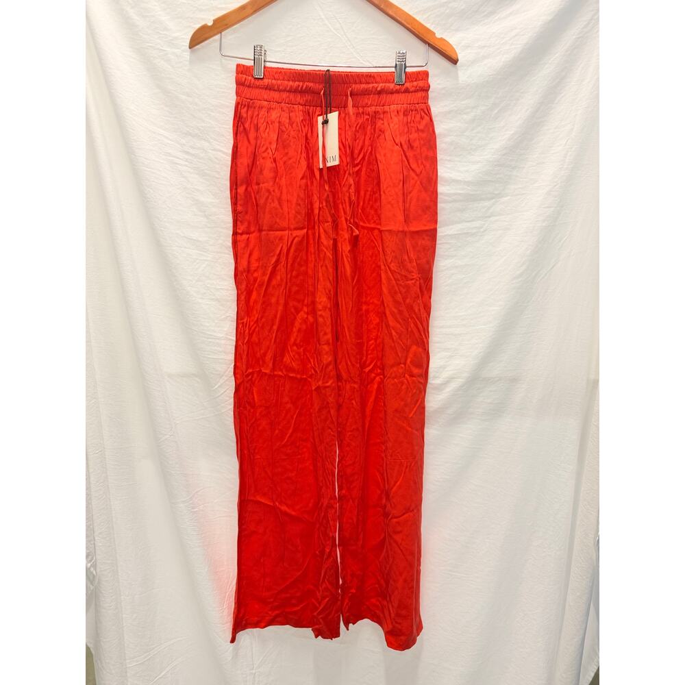 Anim Living NEW Casual Pants‎ Orange Tie Waist Medium Spring Summer Resort